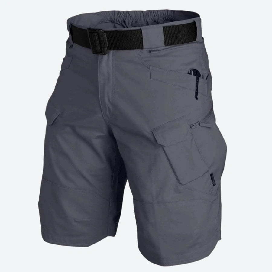 Adjustable Belted Tactical Cargo Shorts