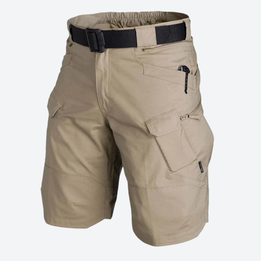 Adjustable Belted Tactical Cargo Shorts