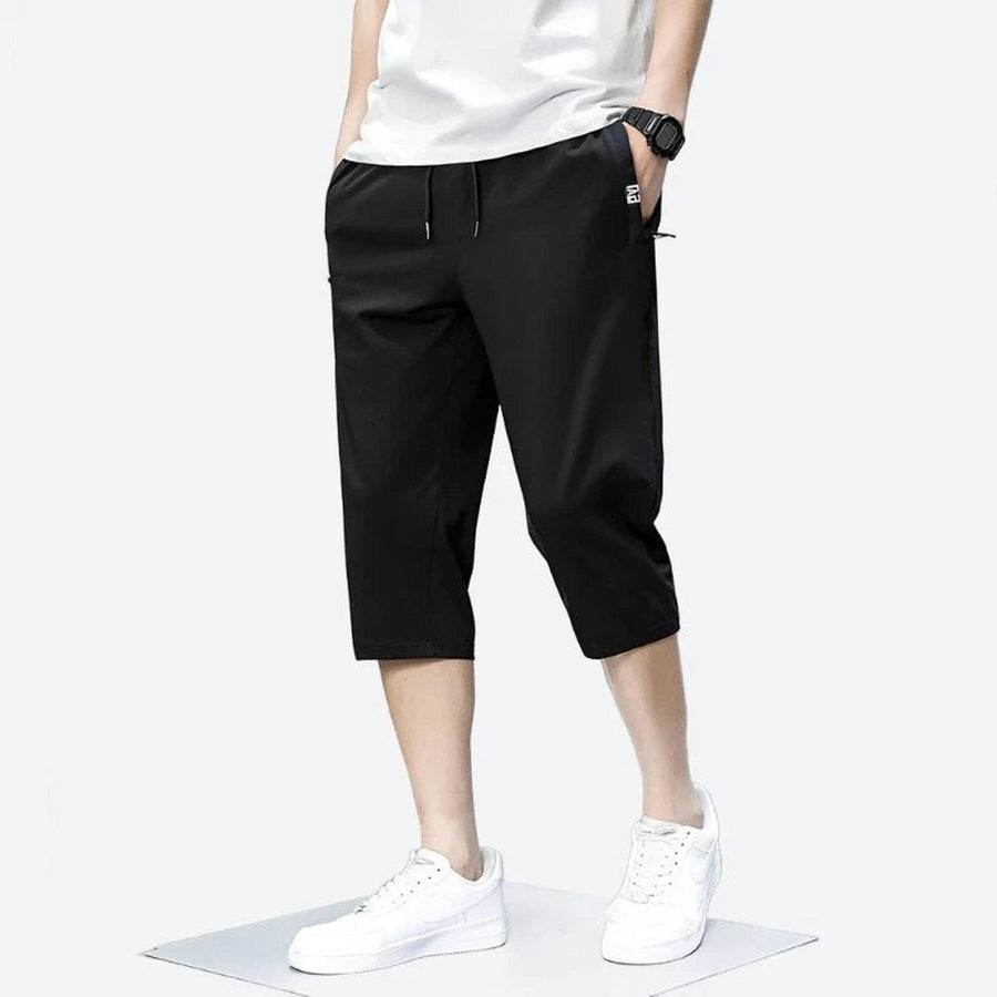 Athletic Cotton-Blend Jogger Shorts