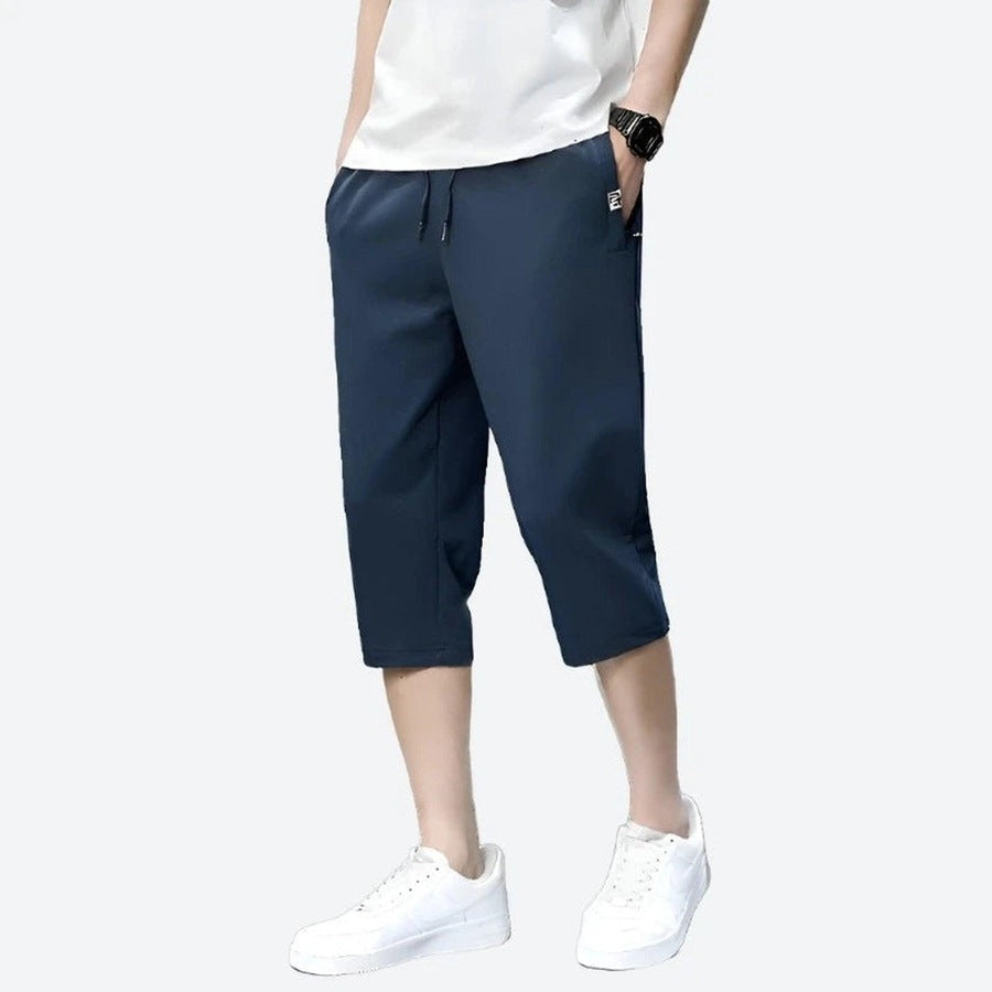 Athletic Cotton-Blend Jogger Shorts