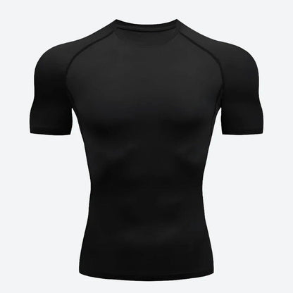 Athletic Short-Sleeve Compression Workout Shirts