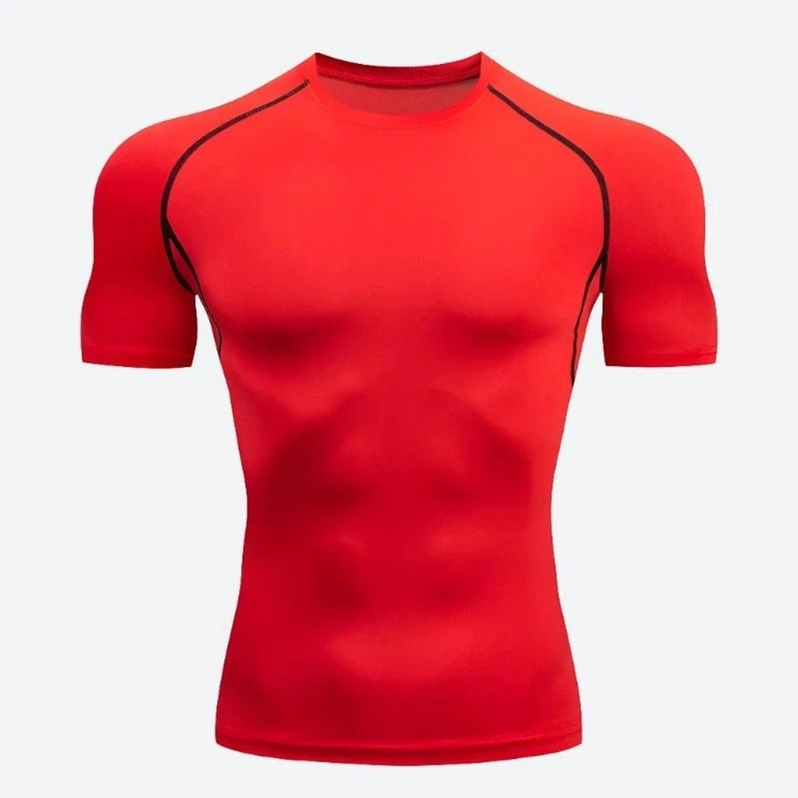 Athletic Short-Sleeve Compression Workout Shirts