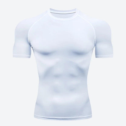 Athletic Short-Sleeve Compression Workout Shirts