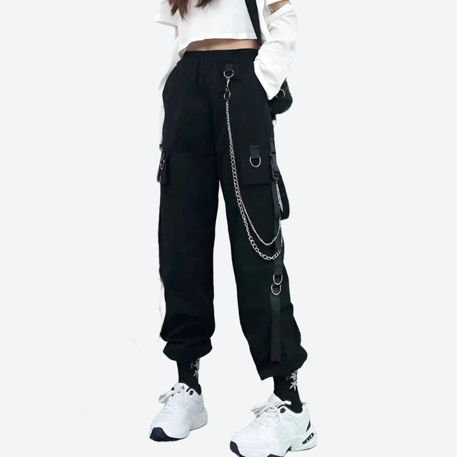 Cargo Jogger Pants with Straps