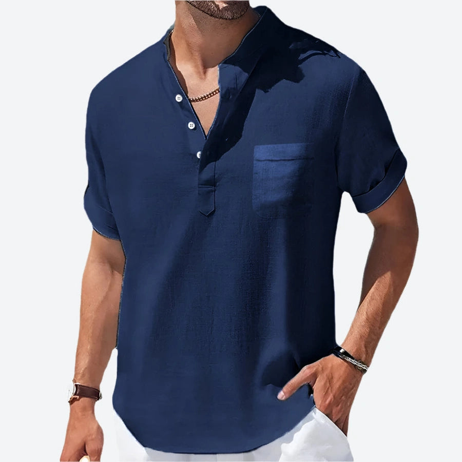 Casual Lightweight Mandarin Collar Shirts