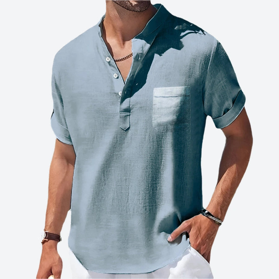 Casual Lightweight Mandarin Collar Shirts