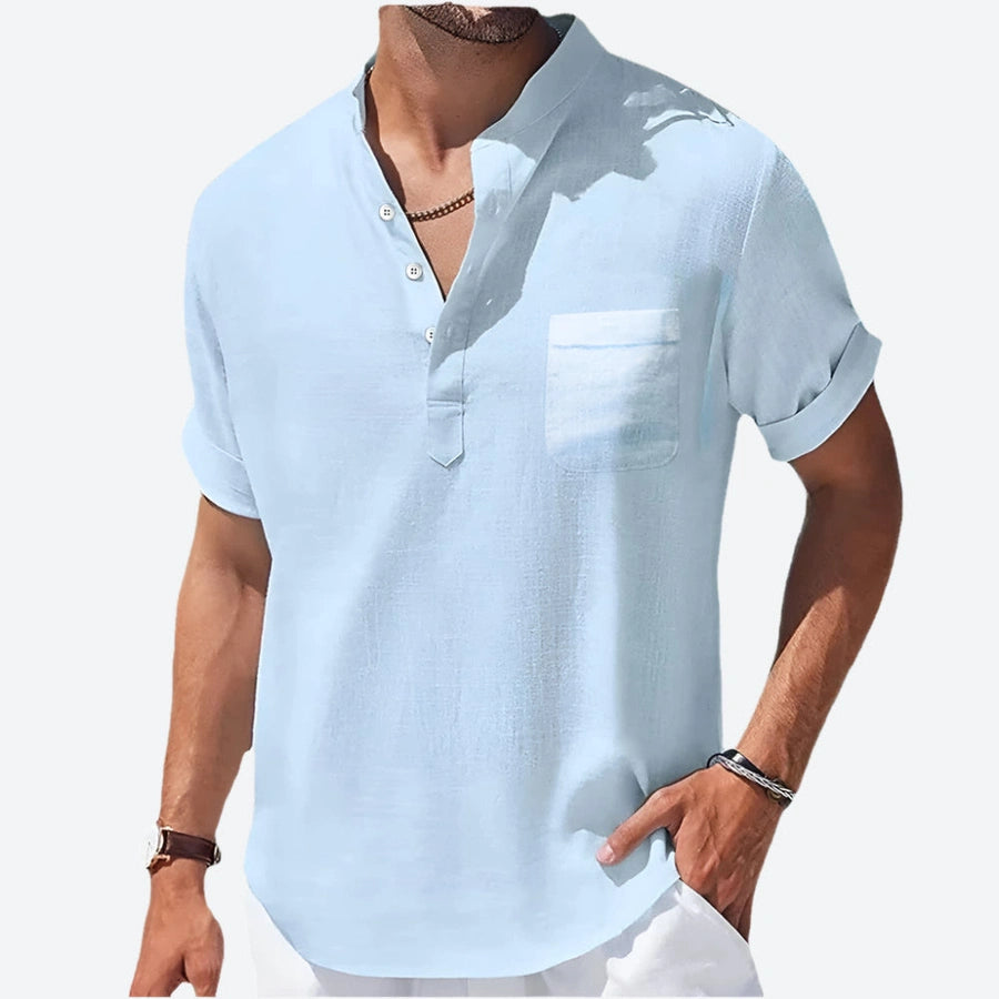 Casual Lightweight Mandarin Collar Shirts