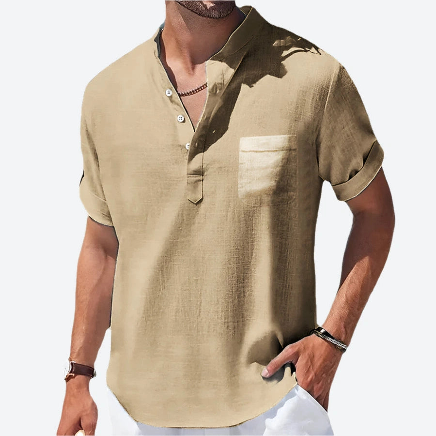 Casual Lightweight Mandarin Collar Shirts