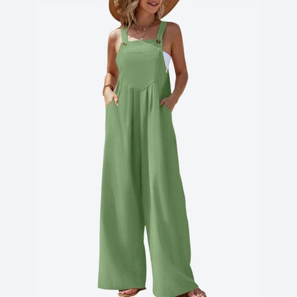 Casual Wide-Leg Overall Jumpsuits