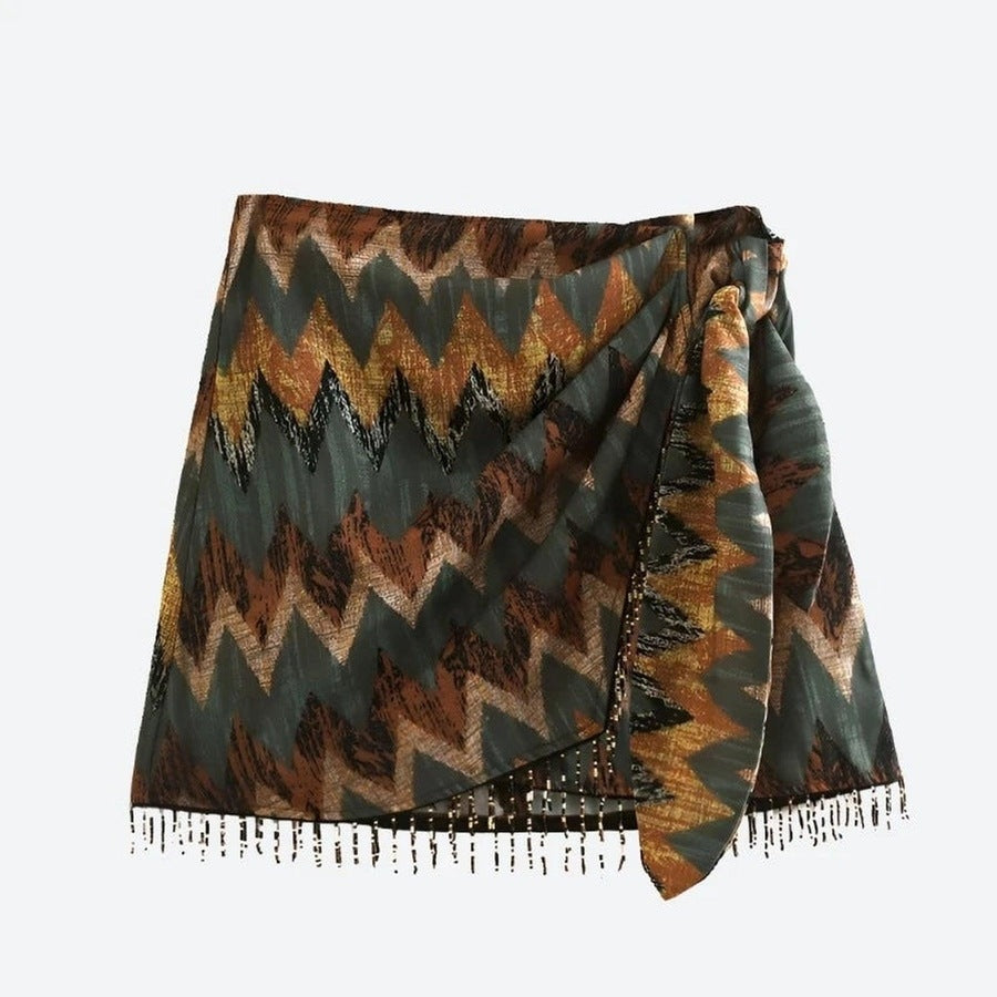 Chic Bohemian Fringe Wrap Skirts