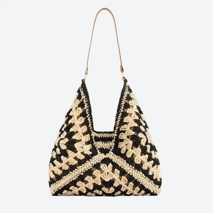 Chic Handwoven Straw Shoulder Bags