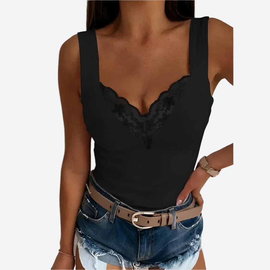 Chic Lace V-Neck Tank Tops