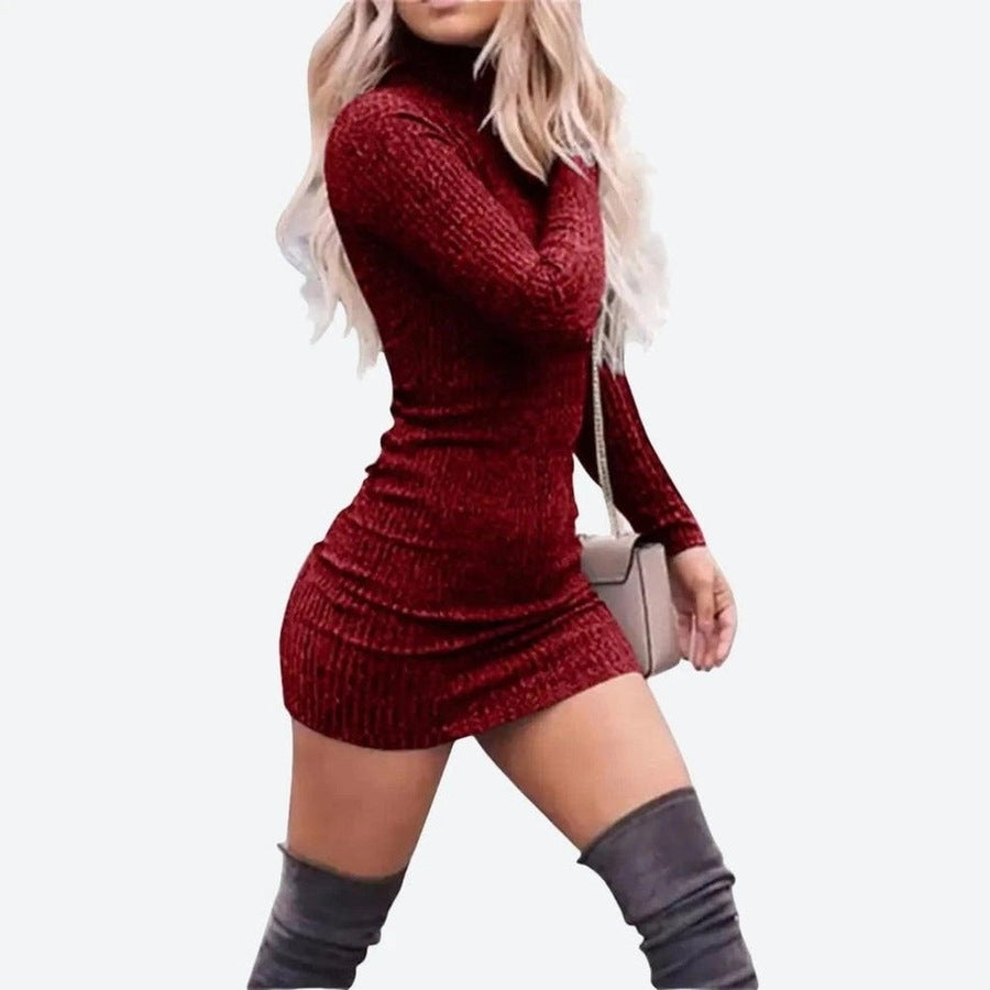 Chic Long-Sleeve Bodycon Mini Dresses