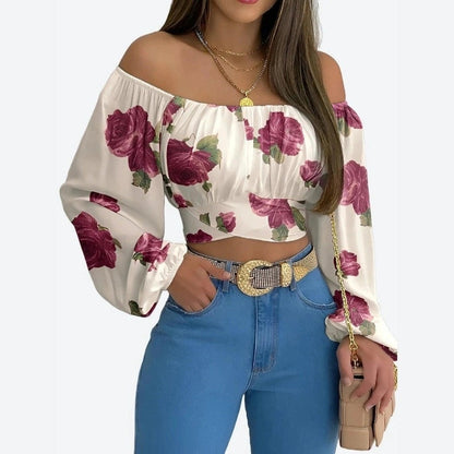 Chic Off-Shoulder Long Sleeve Blouses