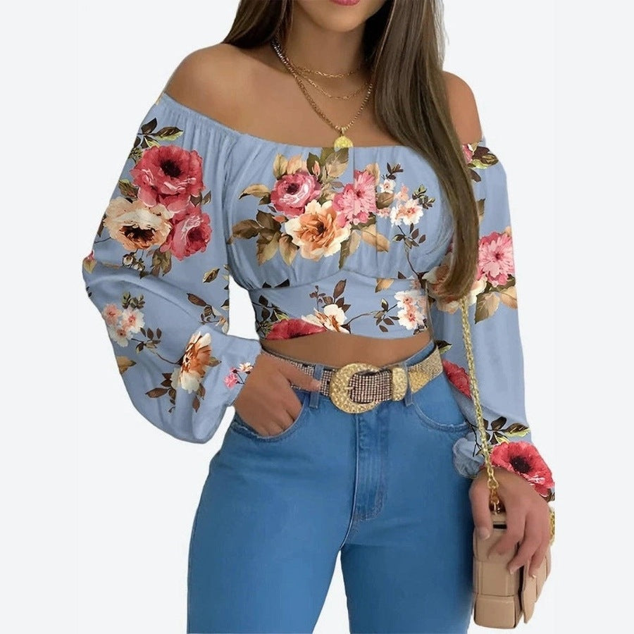 Chic Off-Shoulder Long Sleeve Blouses