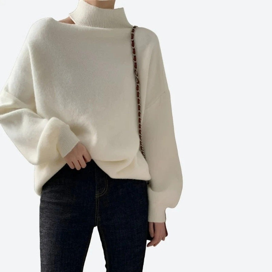 Chic One-Shoulder Knit Sweaters