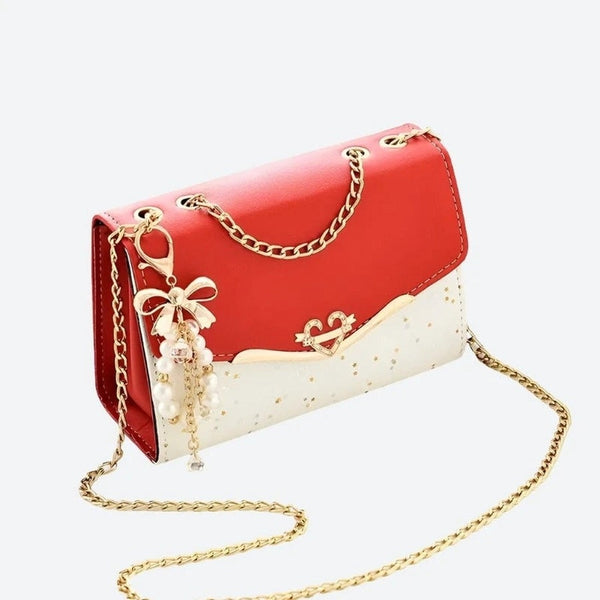 Chic Pearl-Embellished Chain Shoulder Bags