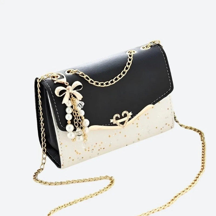 Chic Pearl-Embellished Chain Shoulder Bags