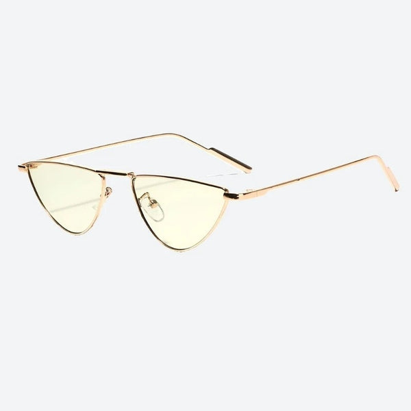 Chic Slim Cat-Eye Metal Sunglasses