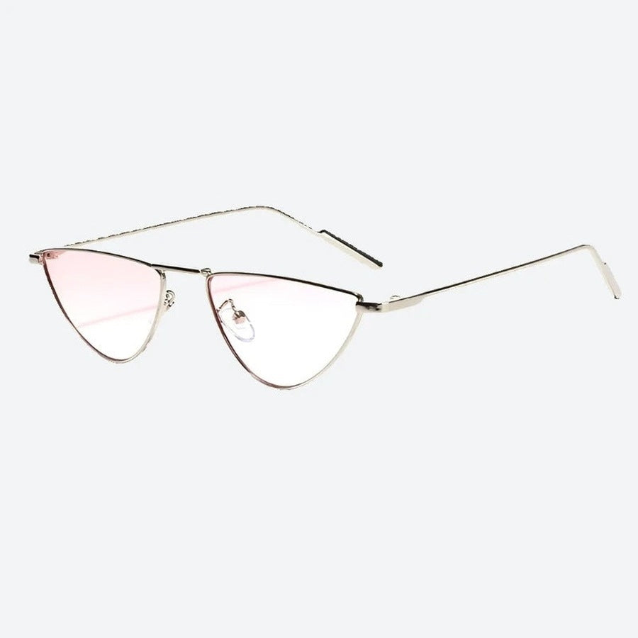 Chic Slim Cat-Eye Metal Sunglasses