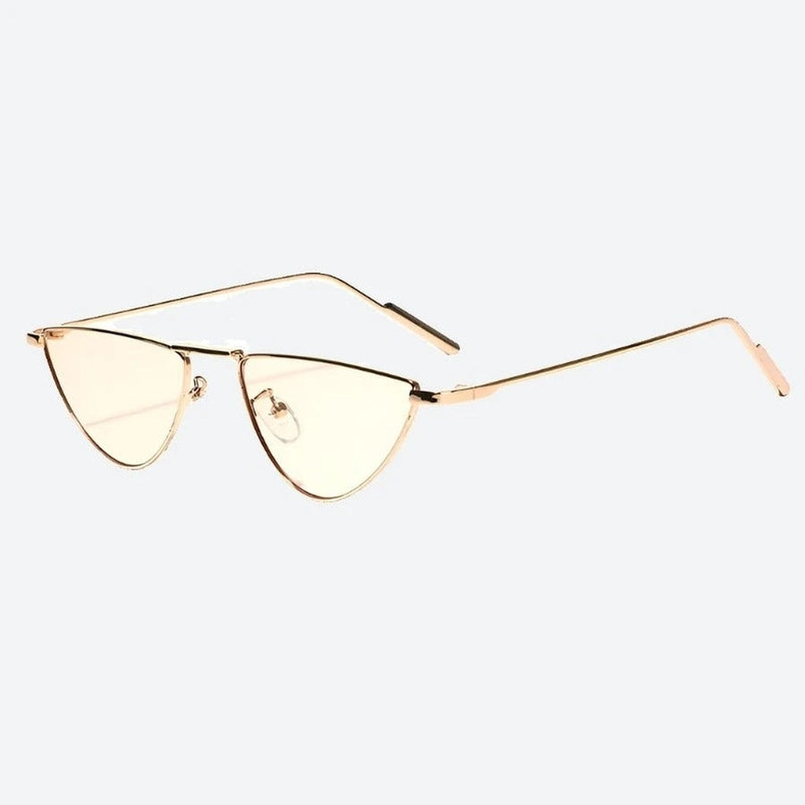 Chic Slim Cat-Eye Metal Sunglasses