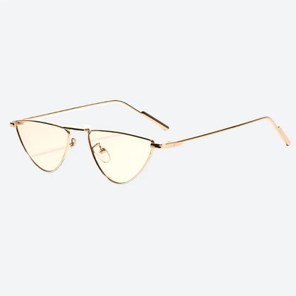 Chic Slim Cat-Eye Metal Sunglasses