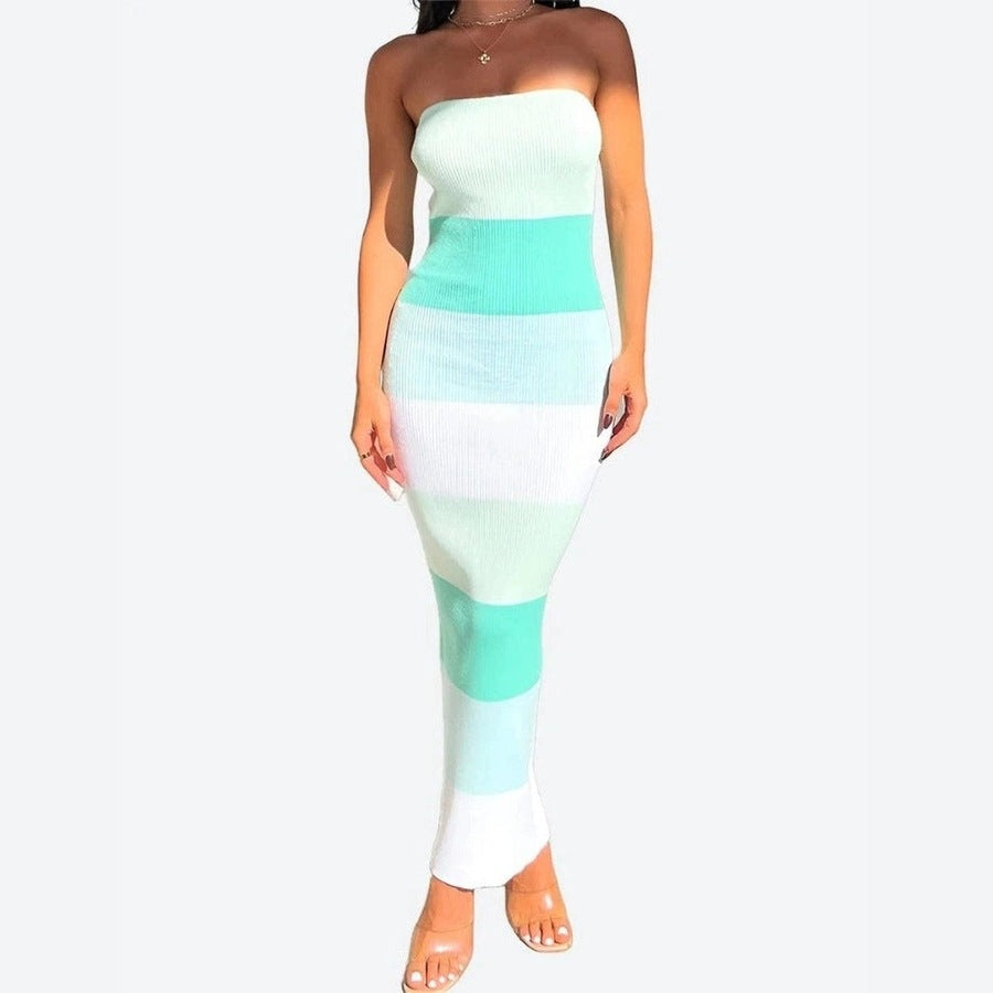 Chic Strapless Bodycon Maxi Dresses