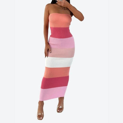 Chic Strapless Bodycon Maxi Dresses