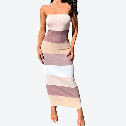 Chic Strapless Bodycon Maxi Dresses