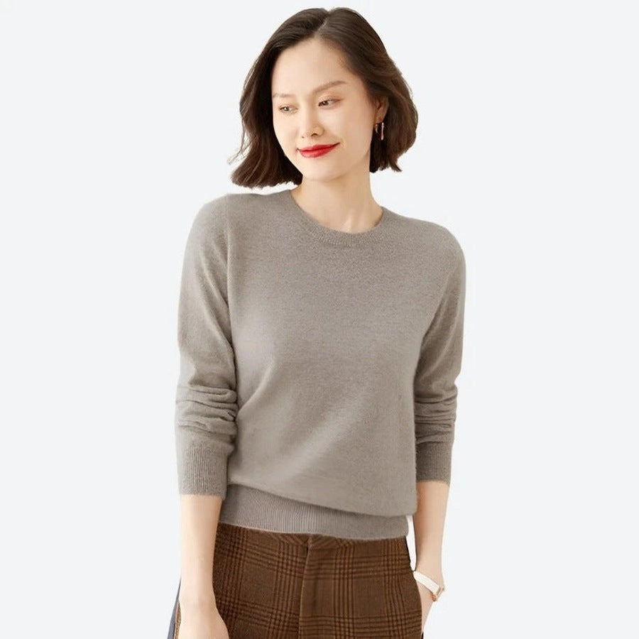 Classic Crewneck Cashmere Sweater Tops