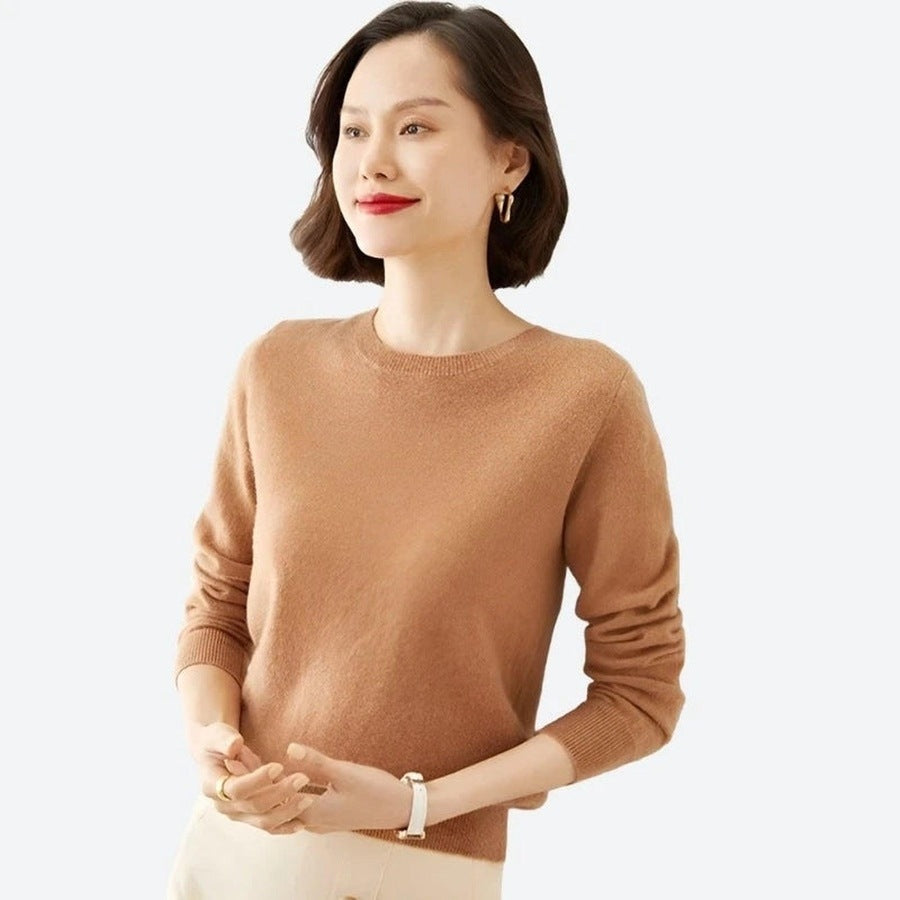 Classic Crewneck Cashmere Sweater Tops