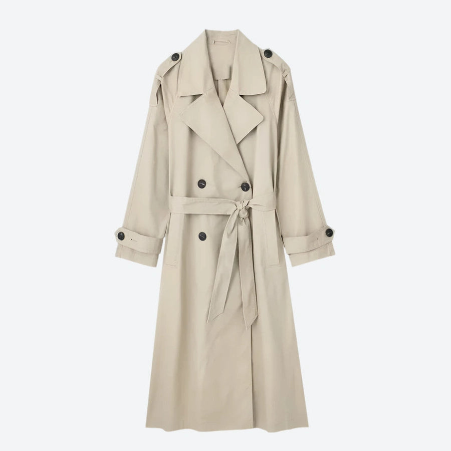 Classic Double-Breasted Belted Trench Coats