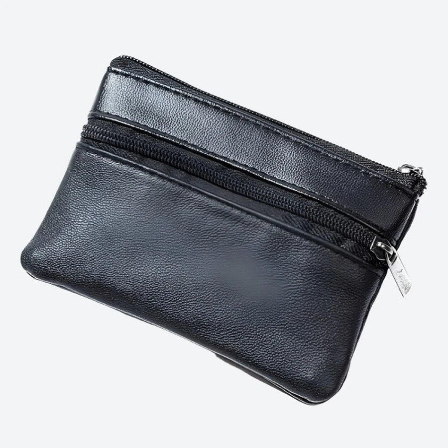 Classic Multi-Pocket Leather Coin Pouches