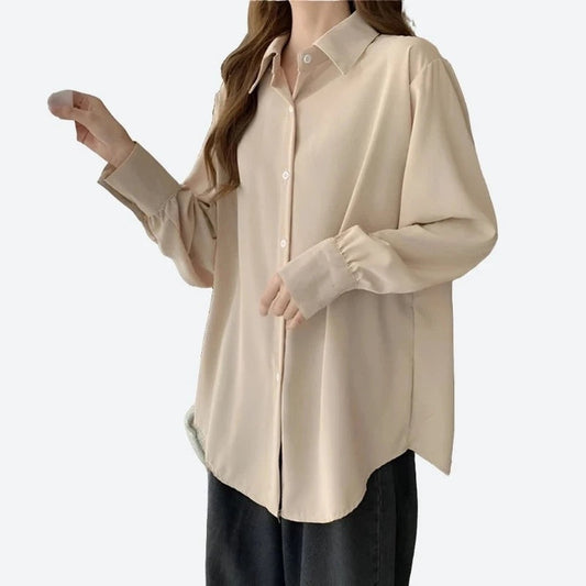 Classic Oversized Button-Up Blouses