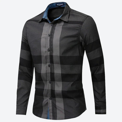 Classic Plaid Long-Sleeve Button-Down Shirts