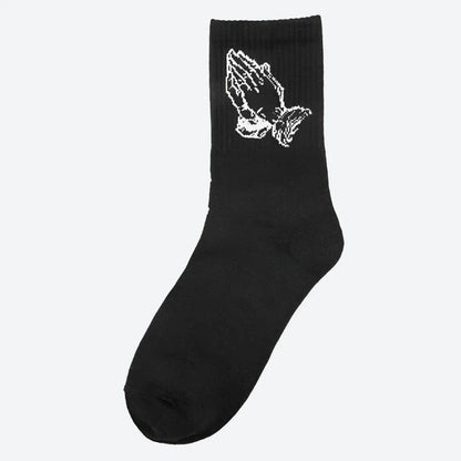 Classic Praying Hands Crew Socks