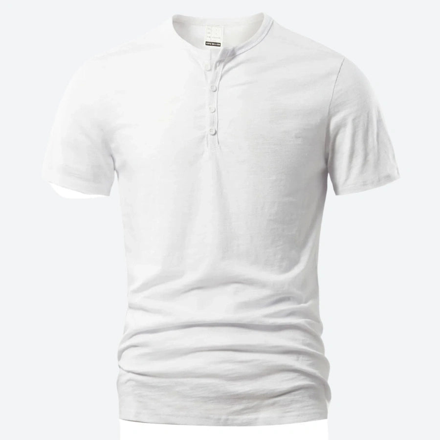 Classic Short-Sleeve Button Henley Shirts