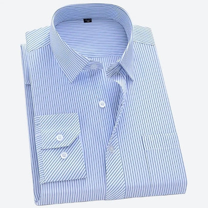 Classic Striped Button-Down Dress Shirts