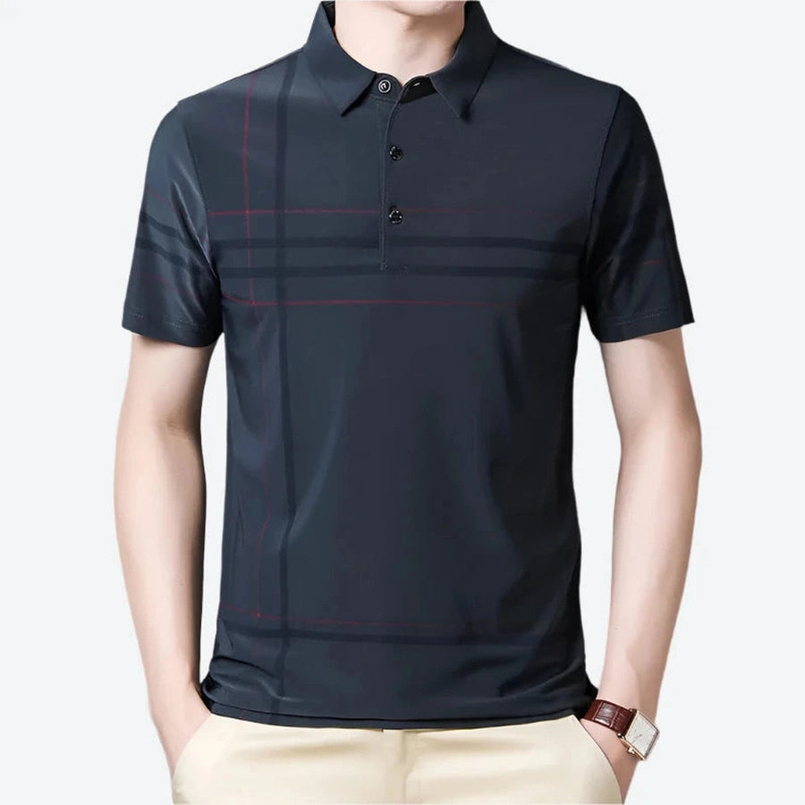 Classic Striped Buttoned Collar Polo Shirts