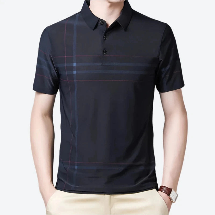 Classic Striped Buttoned Collar Polo Shirts