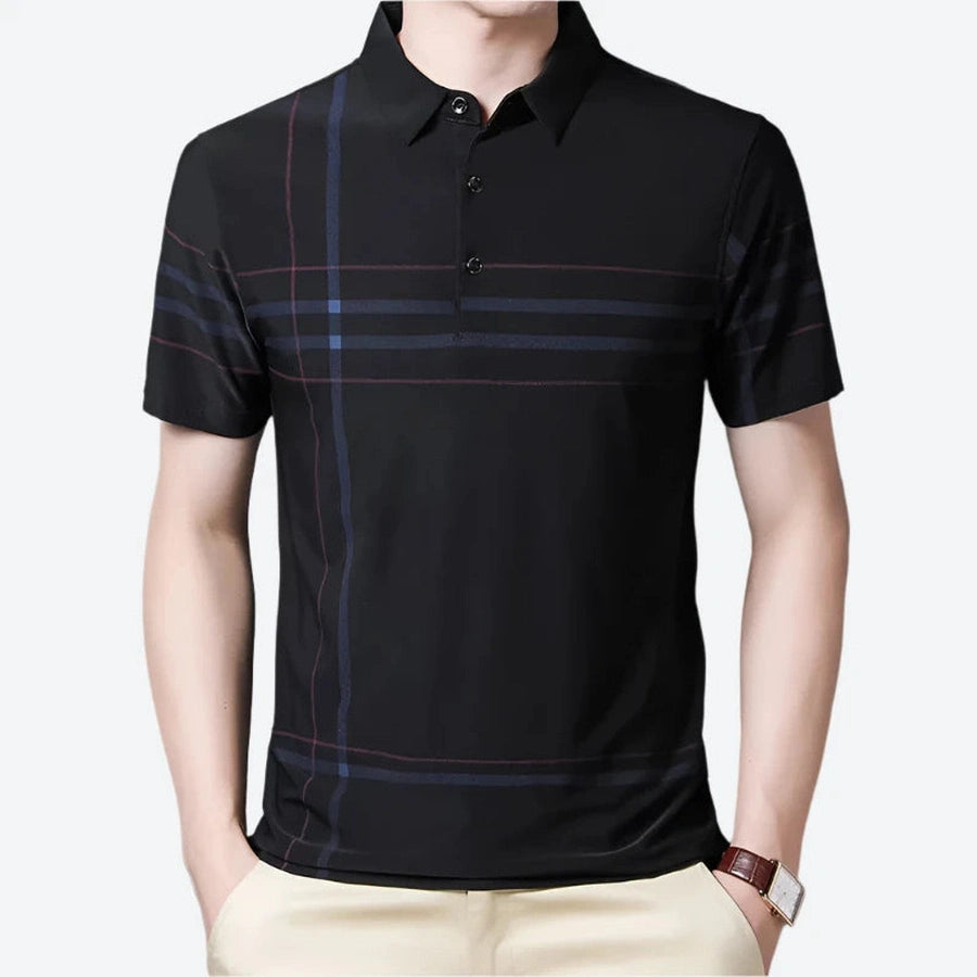 Classic Striped Buttoned Collar Polo Shirts