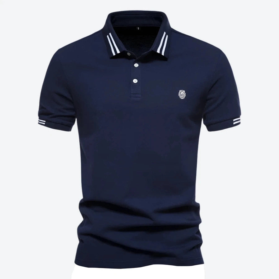 Classic Striped Collar Polo Shirts