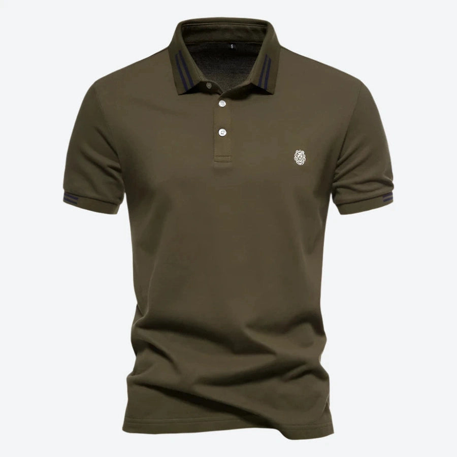 Classic Striped Collar Polo Shirts