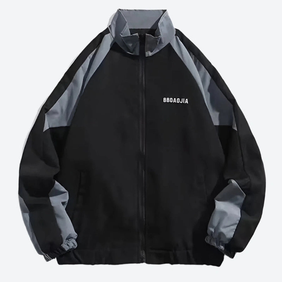 Colorblock Zip-Up Windbreaker Jackets