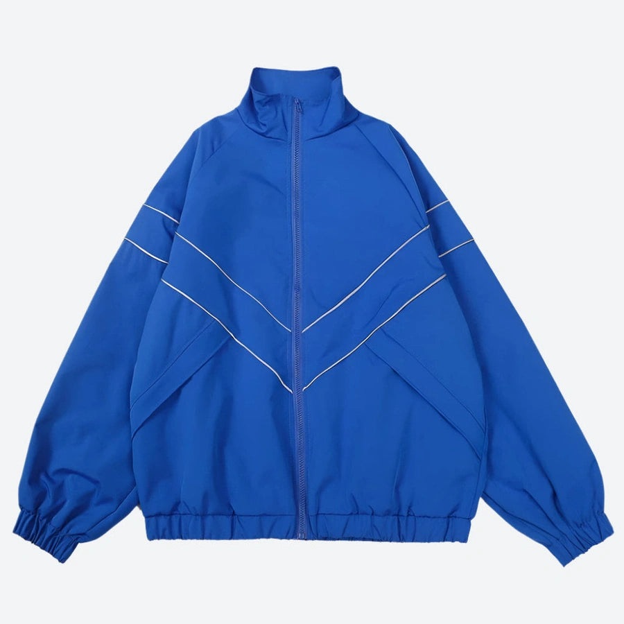 Colorblock Zip-Up Windbreaker Jackets