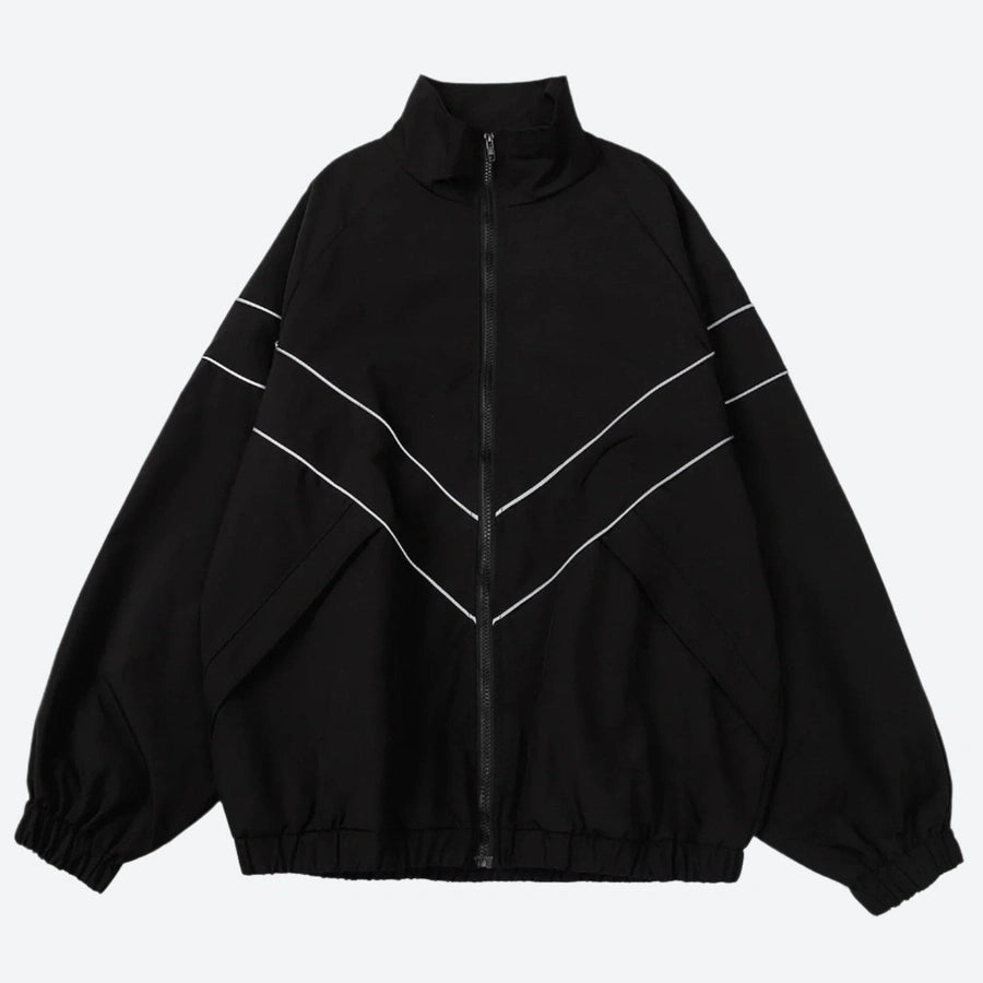 Colorblock Zip-Up Windbreaker Jackets