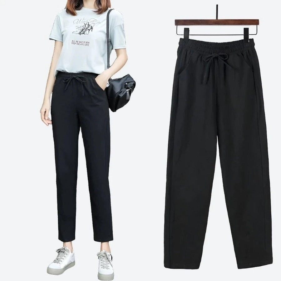 Comfortable Elastic Waist Casual Pants