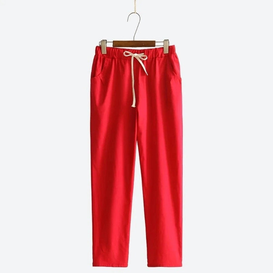 Comfortable Elastic Waist Drawstring Pants