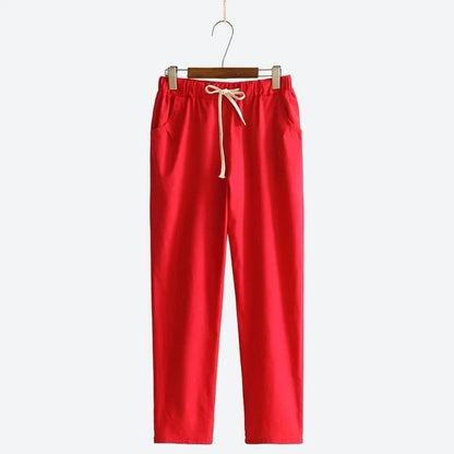 Comfortable Elastic Waist Drawstring Pants