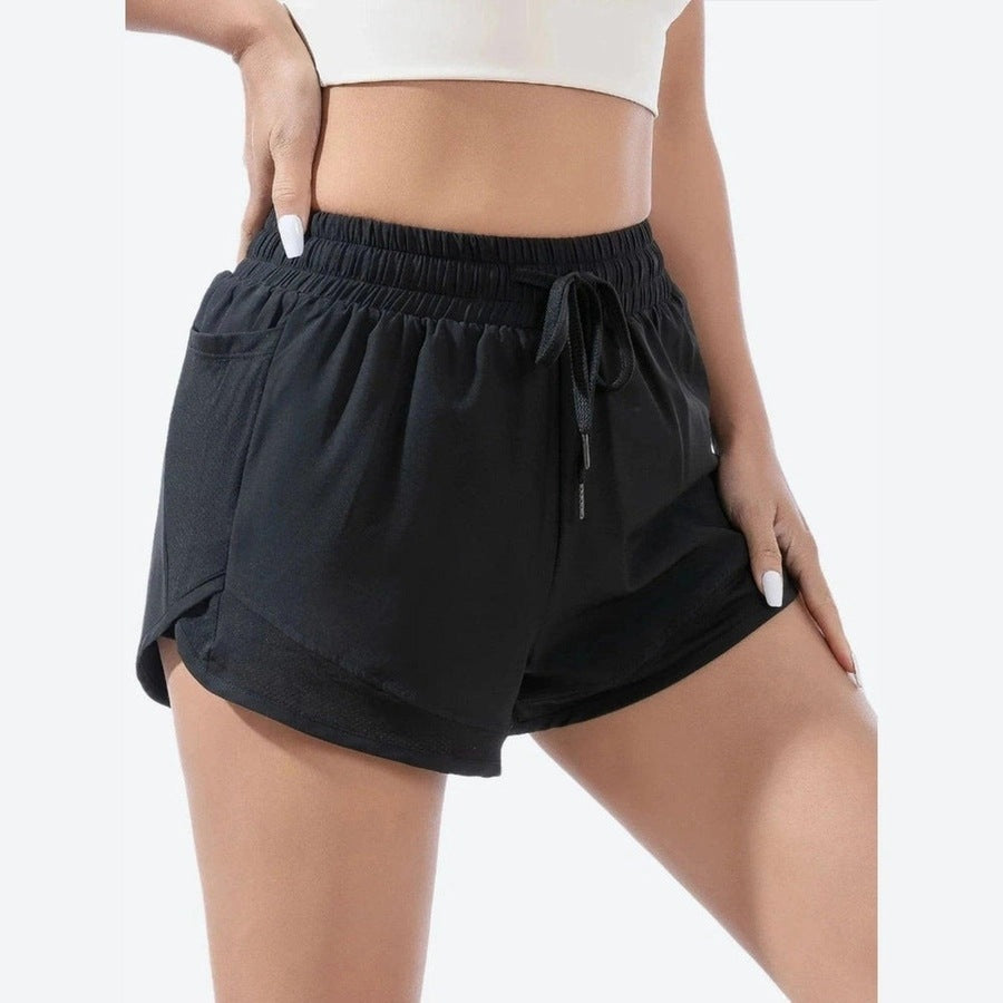 Comfortable Mesh-Paneled High-Waist Shorts